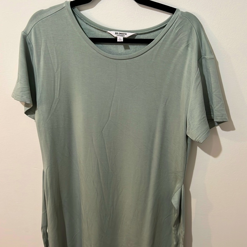 STEVE MADDEN Light Green Midi- Dress